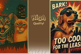 turn your pet photo into a retro comic book style poster