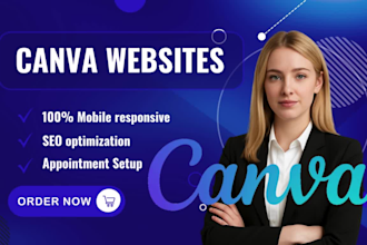 create canva website and canva newsletter with custom canva website design