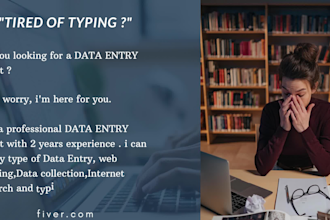 do fastest data entry in one day ,web scraping