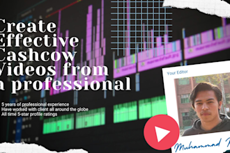 do expert faceless video editing for your cash cow channel