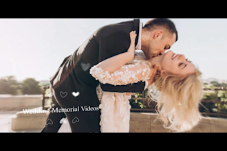 make unique stylish wedding memorial slideshow with pictures