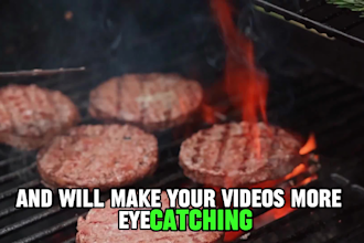 do professional cooking video and food video editing