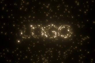 this  professional optical illusion 3d logo animation with gold particle