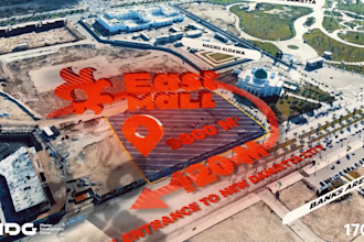 create motion graphic animation for real estate drone shots