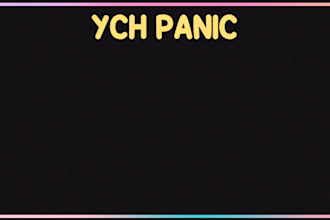 create for you adorable chibi emote animated panic ych