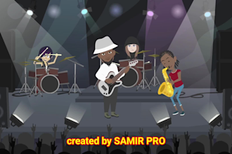make 2d animation video 1080p HD quality