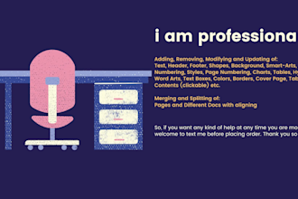 help you out in ms office as your ms office assistant