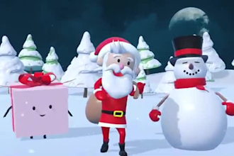 create 3d christmas animations, christmas cartoons, character animations