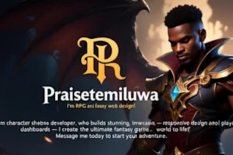 create a amazing fantastic fantasy game website for your rpg