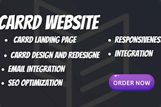 carrd website design carrd landing page cardwebsite redesign carrd co systeme io