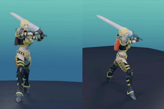 create 3d low poly character animation in blender