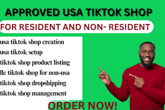 create USA tiktok shop setup tiktok shop for non resident