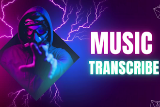 create sheet music, midi, xml, pdf, tabs music transcription