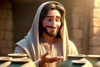 create amazing ai generated christian story, ai bible video,3d ai animation