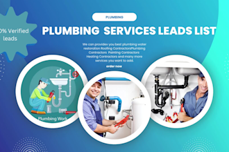 do plumbing water damage water restoration home contractor leads list