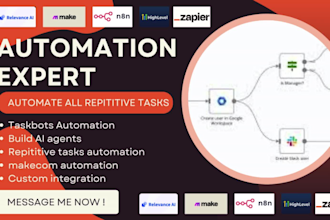 set up n8n workflow automation n8n ai agent relevance ai makecom automation
