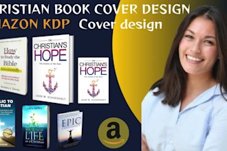 design unique and inspirational christian book cover, amazon kdp cover design