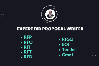 prepare winning bid proposal, rfp and rfq for tender