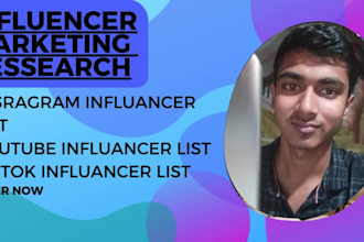 find best instagram, youtube, tiktok influencer list for influencer marketing