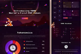 create, redesign, edit crypto website, meme coin website, pepe website, presale