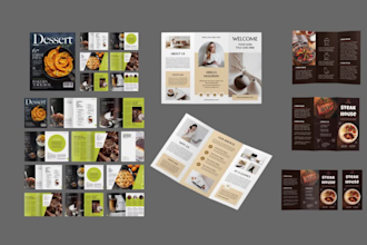 one pager company profile sell sheet booklet pdf trifold biofold brochure design