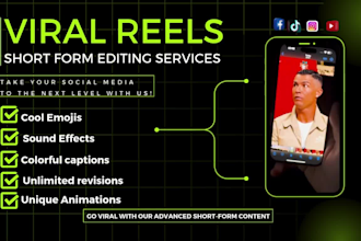 create instagram reels ,events reels, sizzle reels and reels editing