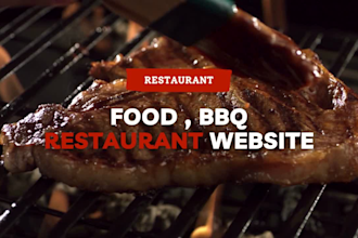 build wordpress website design for food,BBQ restaurant