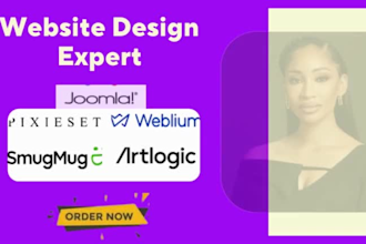 design website on smugmug pixieset artlogic weblium joomla