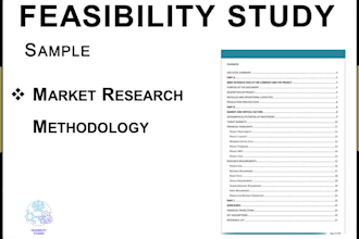 create feasibility study, business plan and market research