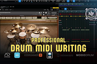 create the most amazing and realistic drum midi track for you
