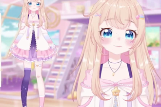 draw and rigg vtuber model, live2d model, 2d vtuber rigging vtuber commission