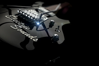 create guitar logo reveal intro