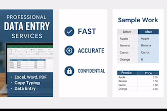 do data entry and copy past jobs error free and fast
