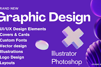 graphic design game, logo, post, business card, UI, vector, illustration, fonts