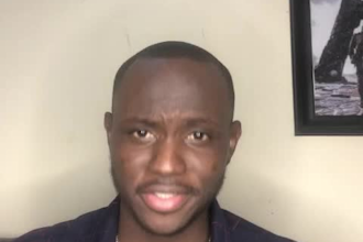 be your dashing african spokesperson in white screen, green screen