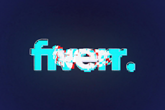 create a glitch logo video intro