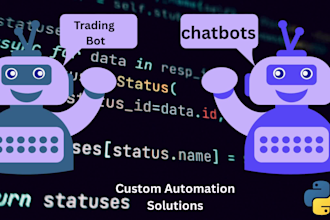 develop custom python automations scripts and bots