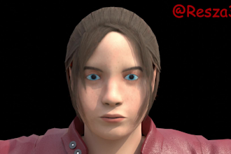 make 3d game ready character model from your references