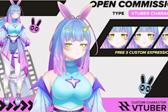 design and rig anime vtuber model live2d vtuber rigging vtuber commission avatar