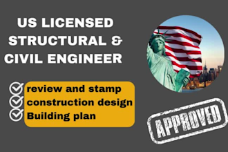 review stamp as licensed civil and structural engineer in california and florida