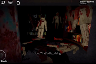 create a roblox full horror game, scary dark room, horror game, roblox scripter