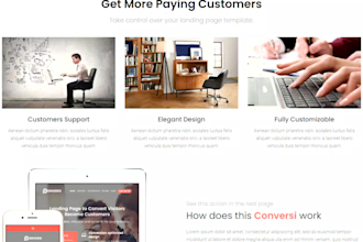 design responsive wordpress landing page,one page website or single page website
