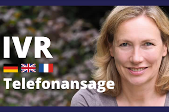 record a female german voicemail or IVR phone message