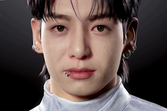 3d photorealistic character, 3d metahuman, 3d character model, 3d realistic hair