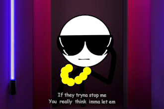 create 2d animated music video and funny stickman videos