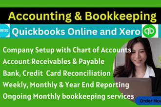 manage xero and quickbooks online bookkeeping and cleanup messy books