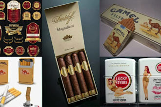 create custom cigar packaging  label for your brand  premium with vintage style