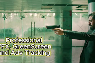 do vfx cleanup, motion tracking, and green screen replacement