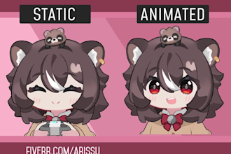 draw a custom reactive chibi pngtuber