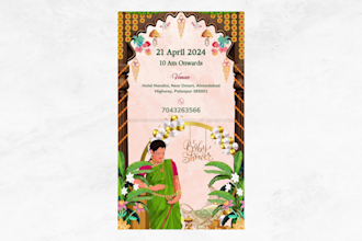 create custom digital animated video invitations for baby showers